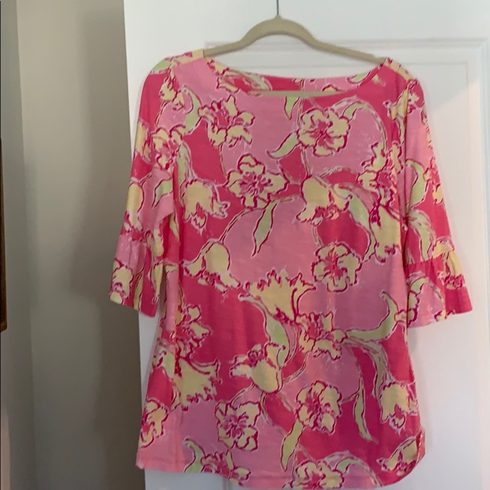 Lilly Pulitzer Belle Top, Hotty Pink Day Lilly